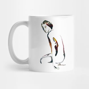 Sitting abstract woman silhouette Mug